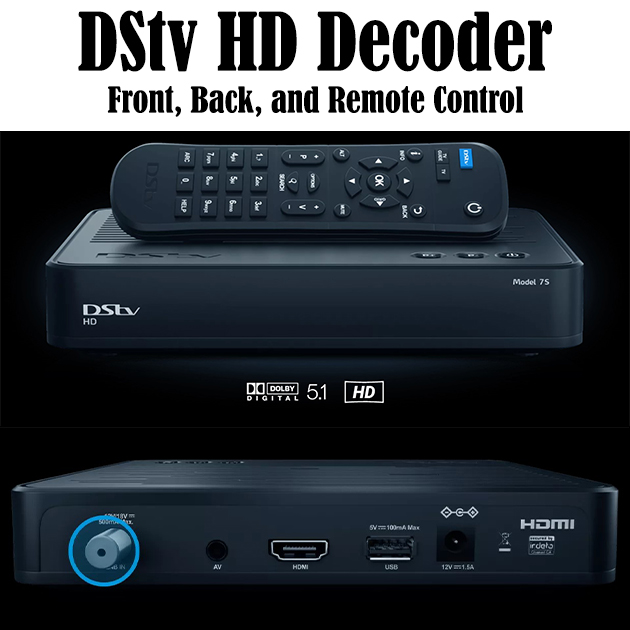 DStv HD decoder Front and Back