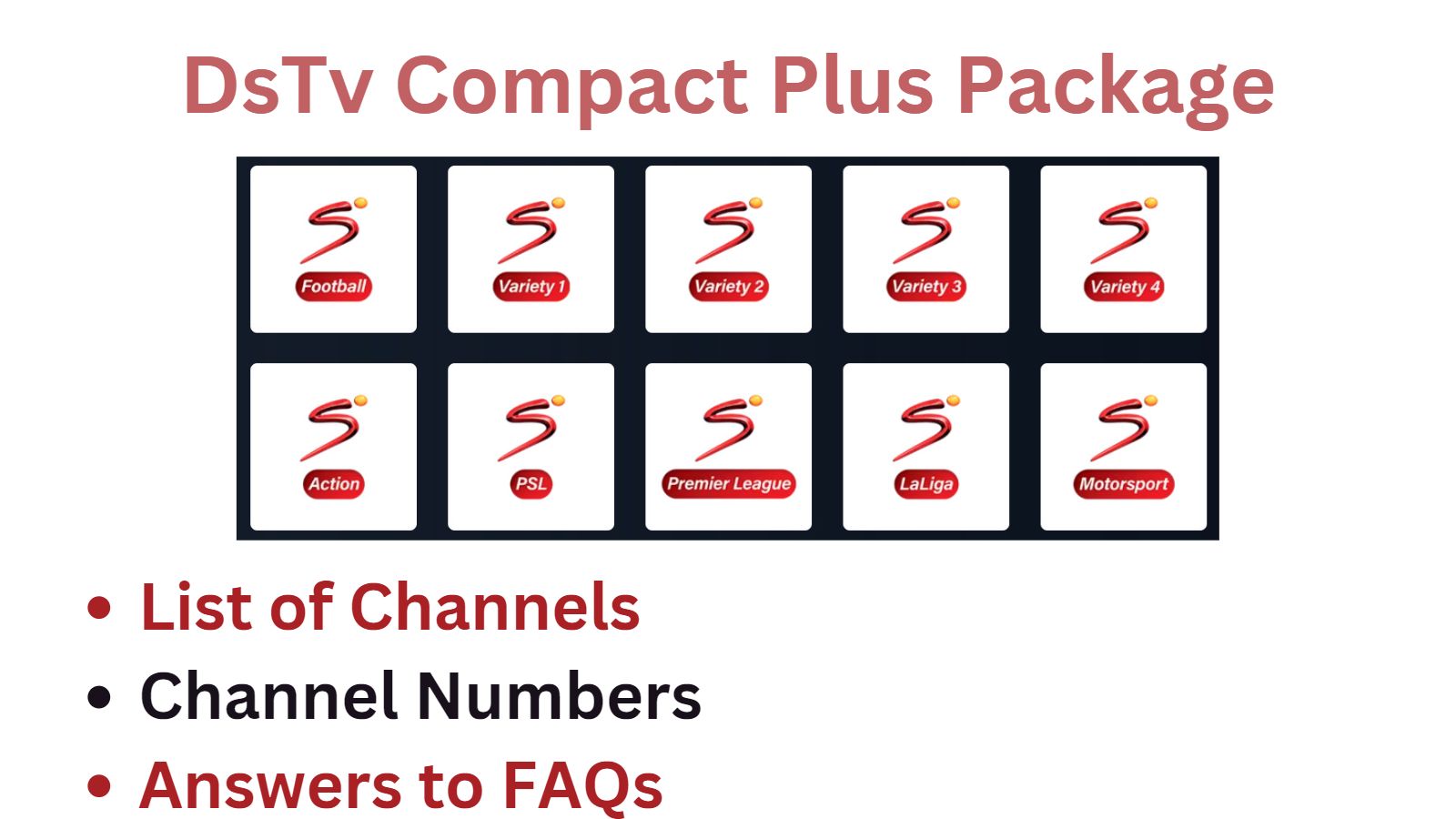 DsTv Compact Plus Channels List in Nigeria