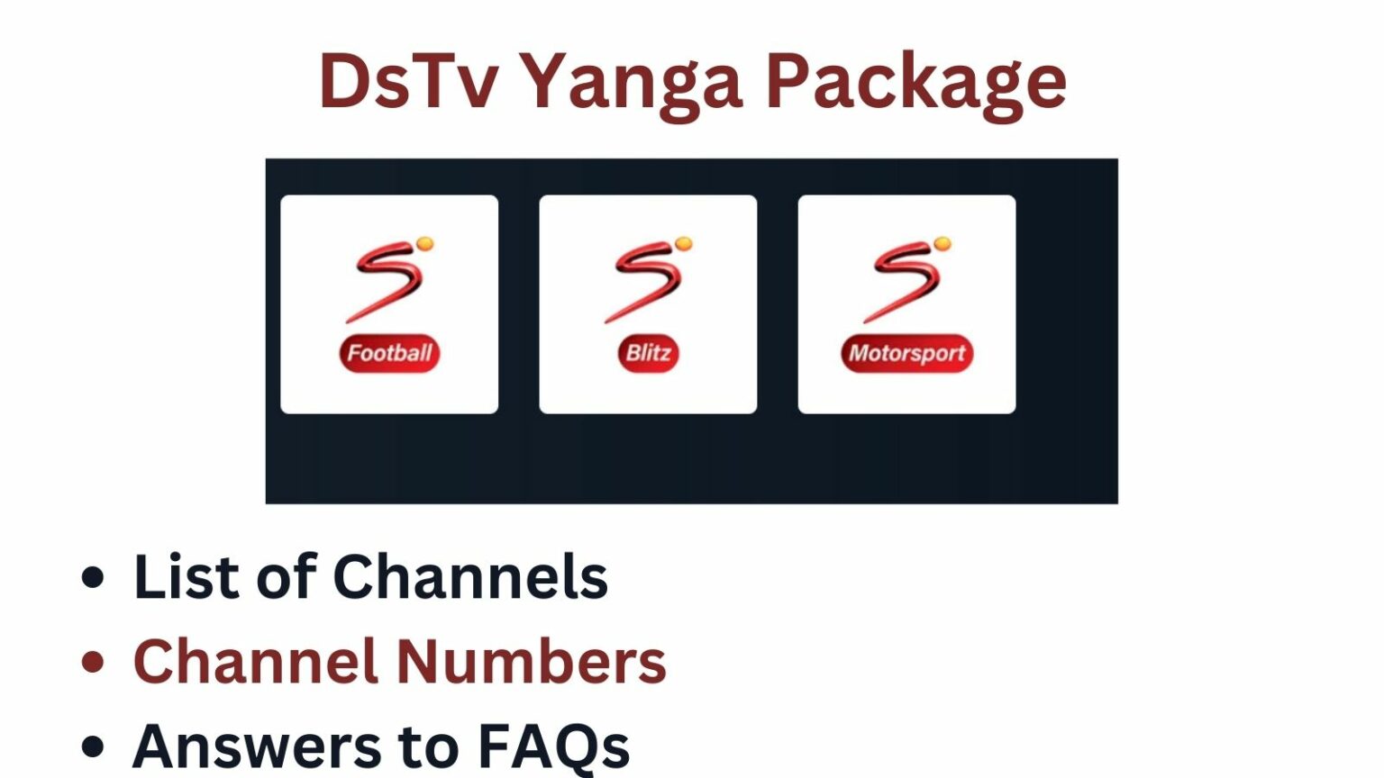 DStv Yanga Channels List in Nigeria 2023 Nigerian Orator