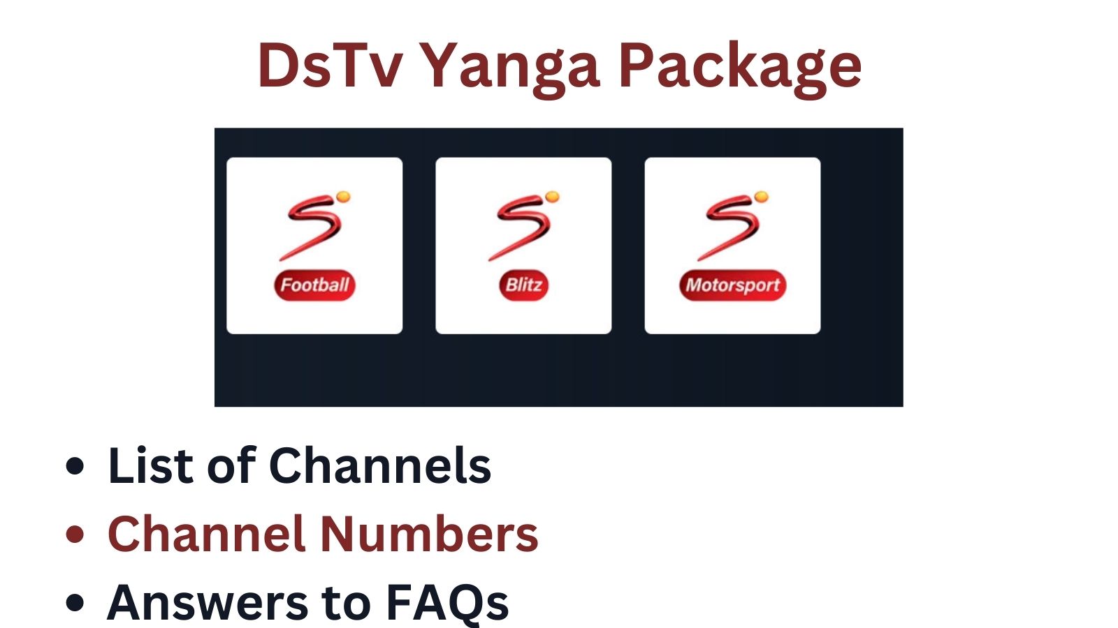 DsTv Yanga Channels List in Nigeria