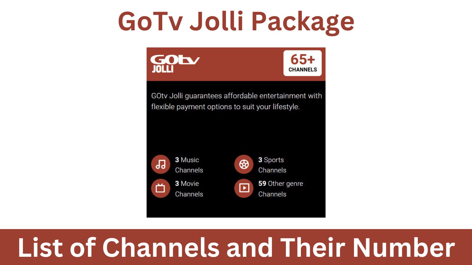 GoTv Jolli Channels List in Nigeria