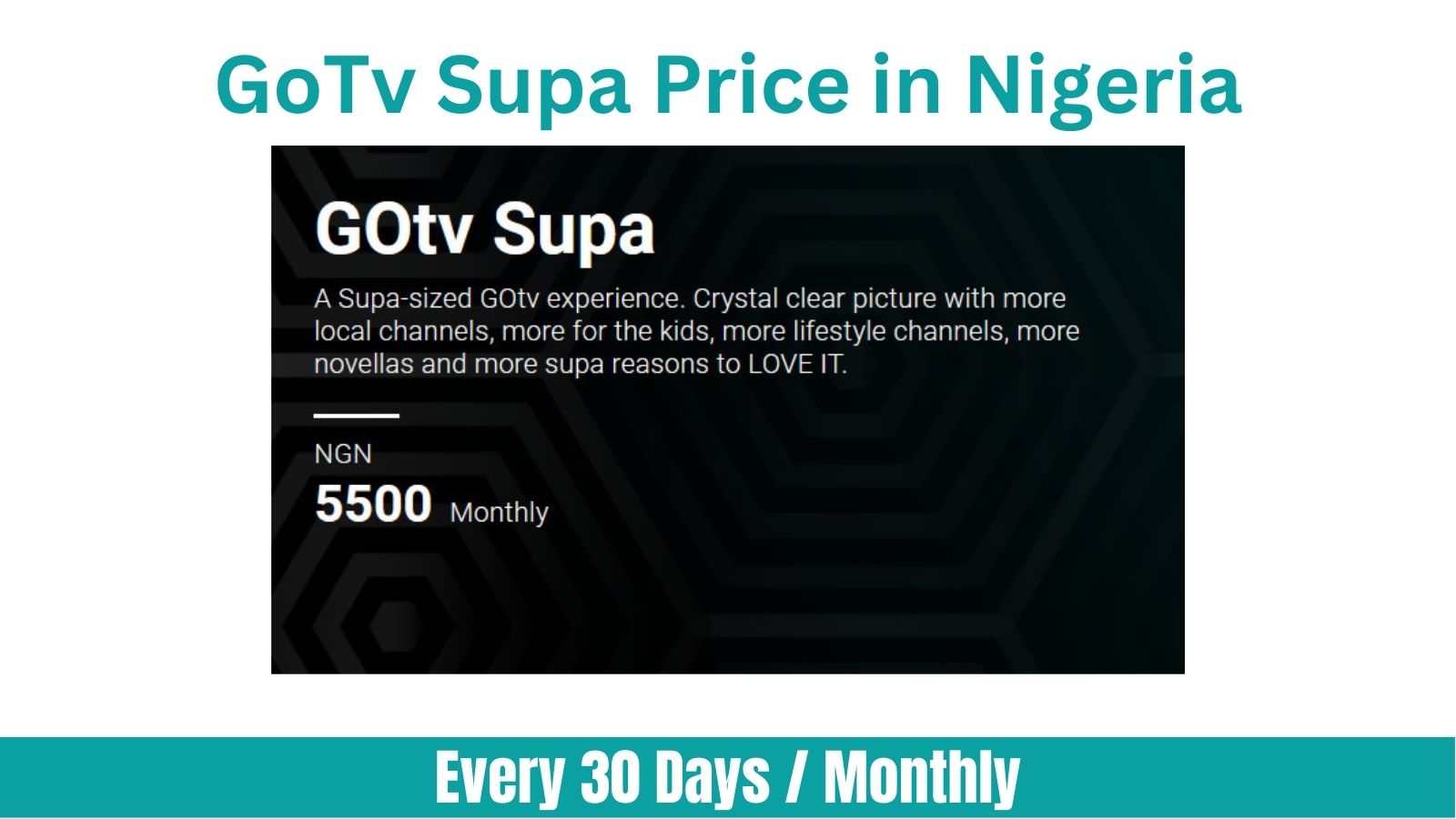 GoTv Supa Price in Nigeria